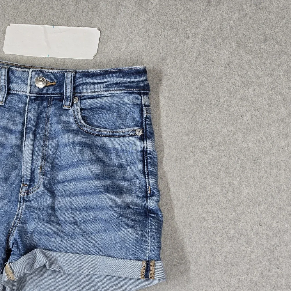 American Eagle Outfitters Women Shorts US 2 Blue Denim Jean Shorts Mom